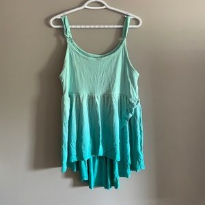 Torrid blue ombré wrap babydoll shirt